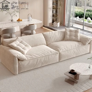 Set di Divani per Soggiorno, 3 Pezzi, Moderno e Lussuoso, Bianco - Product Image 1
