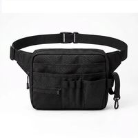 Pochette de hanche médicale imperméable en polyester BSCI avec fermeture éclair, sac banane portable pour infirmière, organisateur multi-poches pour outils d'urgence en clinique