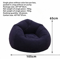 Canapé-lit gonflable moderne et pliable en PVC écologique, surface floquée, fauteuil de relaxation pour hôtel, utilisation intérieure et extérieure