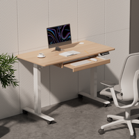 Bureau de travail ergonomique réglable en hauteur, mobilier de bureau électrique à moteur unique, table de jeu surélevée pour ordinateur