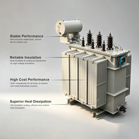 Transformateur de distribution immergé dans l'huile de type à noyau triphasé DOHO S9(M)-30~3150/10 avec changeur de tension hors circuit 50Hz 0.4kV