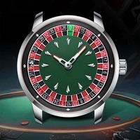 Nouvelle Montre Sportive Homme de Marque Supérieure en Acier Inoxydable à Quartz, Chiffres Arabes, Aiguilles Lumineuses, Cadran Roulette, Alliage, Tendance Affaires, 30 bars