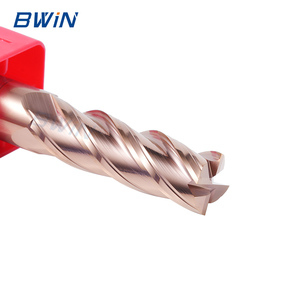 Vendedores chinos HRC55 4 flautas Titanio Mejor carburo sólido CNC Endmill KG Precio Metal duro <span class=keywords><strong>Fresa</strong></span> superior - Product Image 2