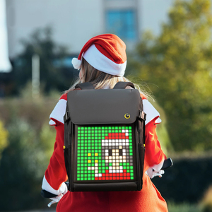 DIVOOM-mochila <span class=keywords><strong>Pixoo</strong></span> M para hombre y mujer, morral escolar impermeable de 13 pulgadas, bolsa para ordenador portátil, 16x16 RGB - Product Image 2