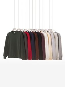 Otoño Invierno Blockbuster 420G Big Terry Color sólido de gran tamaño con capucha suéter pantalones hombres mujeres marca de moda American Retro - Product Image 3