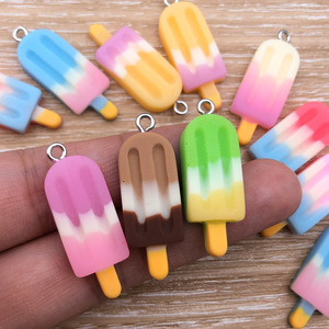Colgantes de resina con forma de paleta de helado para accesorios de joyería DIY, dijes de moda unisex - Product Image 2