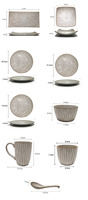 Vente en gros vaisselle en céramique services d'assiettes vaisselle vaisselle bol tasse pour hôtel restaurant utilisé luxe dîner ensemble de couverts en céramique