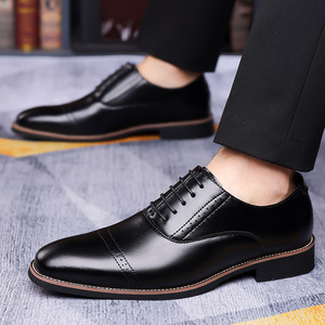 รองเท้าหนังผู้ชาย ไซส์ 38-48 สำหรับใส่ทำงาน ใส่ในโอกาสทางการ ใส่ในออฟฟิศ กันลื่น สีน้ำตาล สีดำ สไตล์ลำลองสำหรับผู้ใหญ่ - Product Image 4