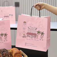Sacs en papier kraft brun personnalisés avec logo, écologiques, recyclables, sacs à emporter de luxe pour sushis, lait, sandwichs, boulangerie