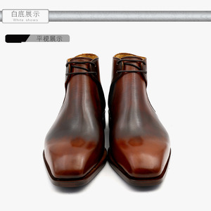 Goodyear Welted bottes pour hommes nouveautés fête cheville et chausson en cuir véritable <span class=keywords><strong>Chelsea</strong></span> bottes grande taille mode chaussures pour hommes - Product Image 4