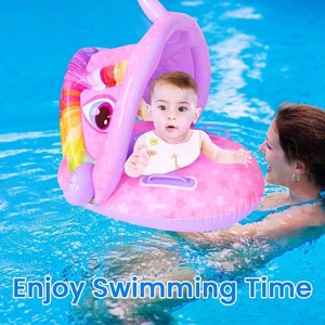 Anneau de flotteur de <span class=keywords><strong>piscine</strong></span> pour bébé en PVC mignon avec poignée de siège flotteurs de natation gonflables pour les tout-petits pour les jeunes nageurs - Product Image 2
