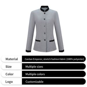 Promotion : Uniforme de personnel hôtelier 2 pièces, logo personnalisé, uniformes de femme de chambre et d'agent de ménage pour femmes - Product Image 2