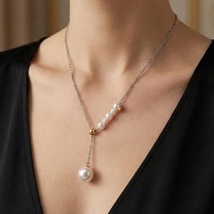 [Expo de Joyería Internacional de Hong Kong] Collar Lariat Cascading Tides Camellia Pearl con colgante en Y para uso diario - Product Image 4