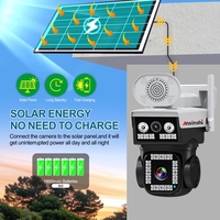Caméra PTZ solaire 4G Anxinshi 5K à double objectif, 10MP, enregistrement 24/7, extérieur IP66, suivi automatique des personnes, vision nocturne couleur