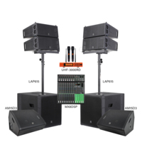 Accuracy Pro Audio LAP615-COMBO Système d'Enceintes Professionnelles Actives Line Array Extérieur avec Console de Mixage Audio