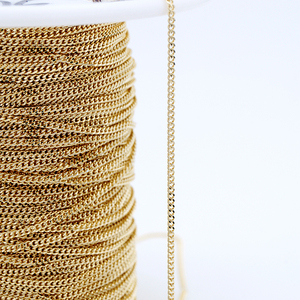 Rollo de Cadena de Oro de 1.05 mm con Eslabón Cubano AU585 de 14 Quilates Reales, Cadena Italiana Original de 14k para la Fabricación de Joyería Permanente - Product Image 5