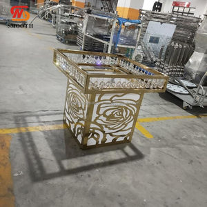 Venta caliente moderna Sweetheart espejo Mesa lujo boda Metal muebles nueva llegada fabricante directo al por mayor - Product Image 4