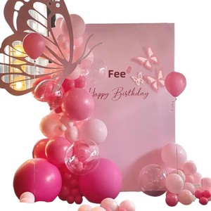 Set de Decoración para Fiesta de 18 Años con Diseño de Mariposas <span class=keywords><strong>JD</strong></span>, Panel de Fotos con Globos Digitales, Decoración para Celebrar la Edad de 18 Años - Product Image 5