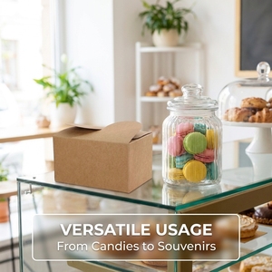Scatole per Imballaggio Biscotti in Carta Kraft Riciclabile con MOQ Basso, Piccole Scatole Regalo per <span class=keywords><strong>Pasticceria</strong></span>, Dolci e Cioccolato - Product Image 3