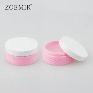 private label makeup pink loose powder packaging round white 15g loose powder jar with sifter