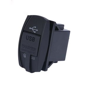 12V 24V QC3.0 chargeur rapide interrupteur à bascule montage sur panneau Double Port double chargeur <span class=keywords><strong>USB</strong></span> prise de courant de charge - Product Image 3