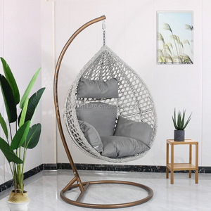 Hanging <b>Chair</b> With <b>Round</b> Frame Rattan Hanging Egg Garden Rattan Swing <b>Chair</b> - Product Image 1