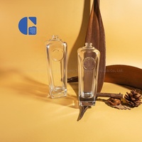 Flacon de parfum vide en verre carré haut de gamme, personnalisable, 130 ml, 200 ml, rechargeable, luxueux