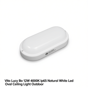 Plafonnier ovale LED extérieur Vito Lucy Bo 12W 4000K IP65 blanc naturel - Product Image 3