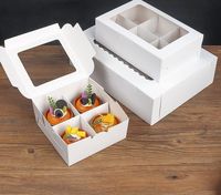 Boîte alimentaire en carton blanc personnalisée en gros pour cadeaux, gâteaux de lune, biscuits, pâtisseries et donuts