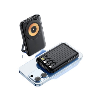 Banque d'alimentation portable magnétique extérieure 10000mAh et 20000mAh à prix d'usine avec support de station d'alimentation par câble Micro USB et Type-C - Product Image 2