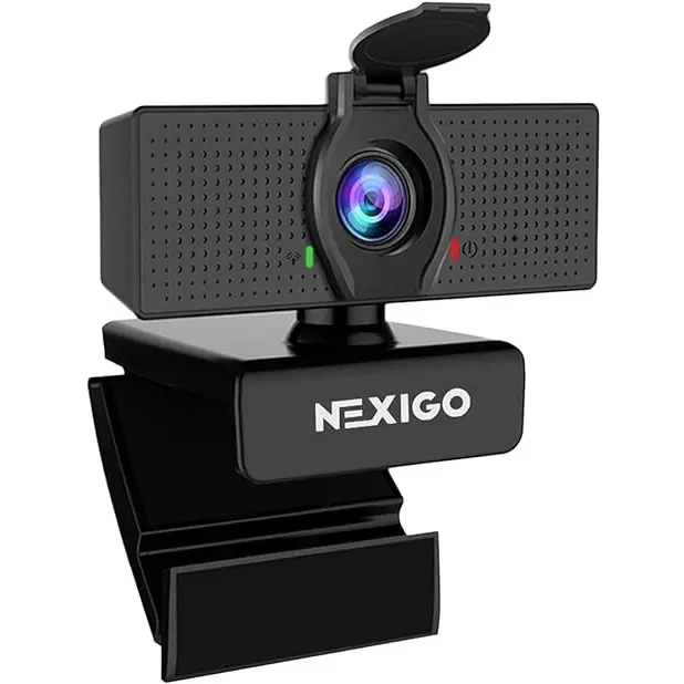 N60 1080P Webcam with Microphone, Adjustable FOV, Zoom, Software Control & Privacy Cover, USB HD Computer Web Camera,