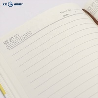 Carnets de notes personnalisés Zeamor avec logo gravé, reliure cousue, couverture rigide en cuir, agendas