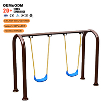 SageDelightRides, fabricant d'équipements de jeux d'extérieur OEM, balançoire à double siège pour enfants, acier galvanisé, LLDPE, garderie, école, parc
