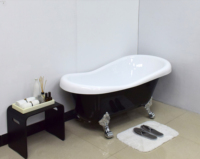 Baignoire autoportante moderne d'extérieur ENTOP en ABS, écologique, avec cascade, bain à remous et design à pieds de cheval