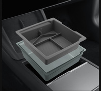 Boîte de rangement d'accoudoir de console de rangement de voiture pour Tesla Model 3 Highland Boîte de rangement de voiture pour Tesla Model Y Juniper