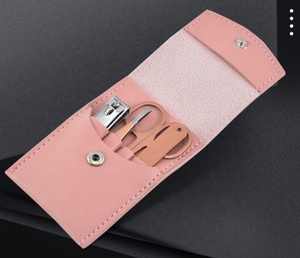 Set de <span class=keywords><strong>Manicura</strong></span> <span class=keywords><strong>y</strong></span> <span class=keywords><strong>Pedicura</strong></span> Estilo Japonés, 4 Piezas, Acero al Carbono, con Bolsa de PU, Duradero, para Regalos Promocionales - Product Image 3