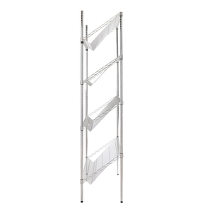 Estantería Metálica Reforzada de 5 Niveles Inclinada, Cromada/Plateada, Tipo Vertical, Fácil Montaje, 250 kg/nivel - Product Image 3