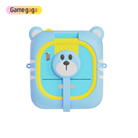 Gamegaga D2 Çocuklar için Anında Baskı Yapan Kamera Ayı Termal Baskı 2.4 İnç Ekran Çift Lensli Fotoğraf Video Kaydedici Eğitici Oyuncak Hediye