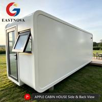 Meilleure vente remorque de bureau cabine Apple petite maison préfabriquée maison conteneur sur roues roulotte de bureau mobile