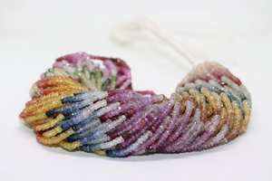 Cuentas Rondelle facetadas de zafiro múltiple de 16 pulgadas, piedras preciosas naturales multicolores, producto a granel hecho a mano - Product Image 6