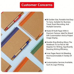 Customized Printed <b>A5</b> B6 Note Book Lined Grid Spiral Memo <b>Notepad</b> Pocket Diary with Pen - Product Image 6