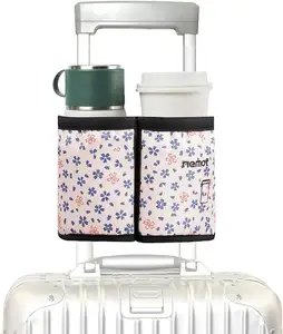 Новое поступление, изготовленный на заказ, Оксфордский тканевый держатель для багажа и напитков, дорожный подстаканник с эластичной окантовкой, небольшой размер, фиолетовый