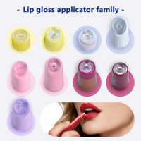 Tubes de brillant à lèvres en silicone couleur unie rose, applicateur donut, 5ml 10ml 15ml 20ml 25ml, impression offset par extrusion, tube de baume à lèvres HALAL