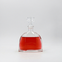 Bouteille en verre transparente mate de 375 ml du fabricant pour whisky, gin, rhum, tequila, vodka, avec gravure et bouchon, pour boissons alcoolisées