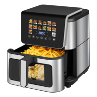 Friteuse à air numérique électrique haut de gamme, vente en gros d'usine, 9L, en acier inoxydable, friteuse à air intelligente, appareil de cuisine