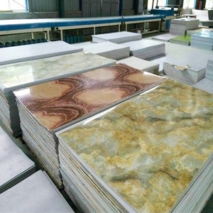 ODM / OEM Modern Style Digital Printing PVC Plastic Marble <b>Wall</b> <b>Panel</b> <b>Board</b> UV Coating PVC Marble Sheet - Product Image 1
