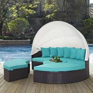 Resort Daybed Outdoor Garden Villa Luxury Beach Sunbed Outdoor Aluminum Double Sun Lounger <b>Pool</b> <b>Square</b> Outdoor Garden Lounge - Product Image 2