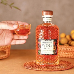 500Ml High Appearance Level Green <strong>Plum</strong> <strong>Wine</strong> Fruit <strong>Wine</strong> Packaging sealed Glass Bottle Empty Bottle Luxury Vodka Gin Rum Whiskey