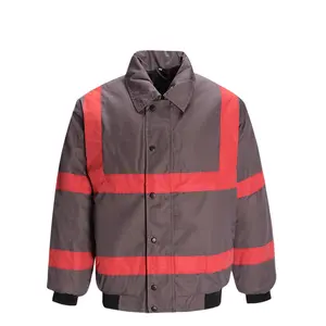 Hi Vis reflektif keselamatan pakaian kerja pakaian musim dingin jaket kerja Parka