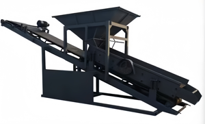 High Quality Customized <b>Mining</b> Sand Sieve Vibrating Screen <b>Machine</b> With Hopper and Conveyor Belt - Product Image 2